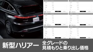 新型ハリアー見積もり公開乗り出し価格