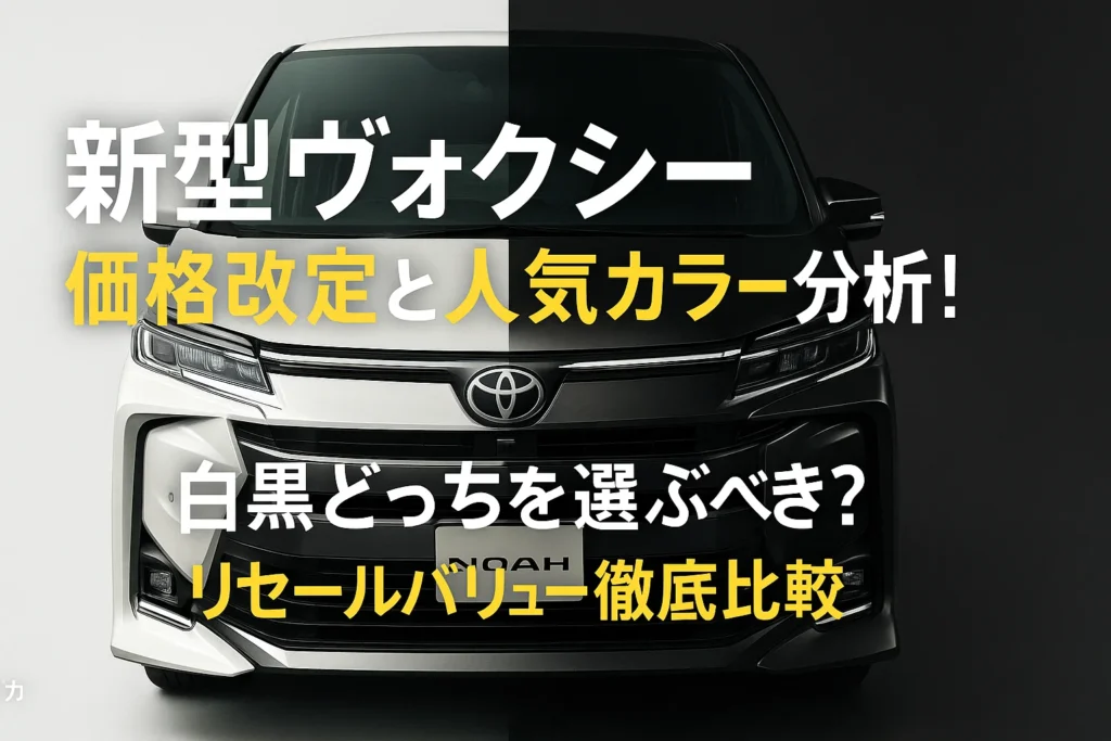 新型ヴォクシー 価格改定と人気カラー分析！白黒どっちを選ぶべき？リセールバリュー徹底比較