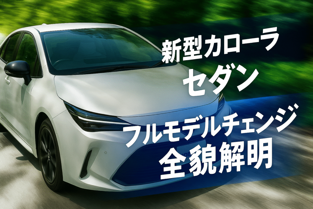 新型カローラセダンフルモデルチェンジ